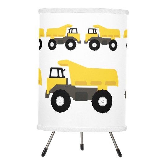 Dump Truck Construction Trucks Tripod Lamp (Front)