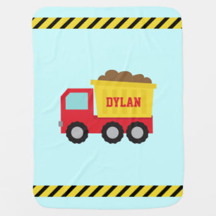 Dump Truck, Construction Vehicle for Baby Boy Baby Blanket