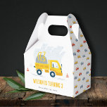 Dump Truck Construction Vehicle Kids Birthday Favor Boxes<br><div class="desc">A Fun Cute dump Truck Construction Vehicle Kids Birthday Collection.- it's an Elegant Simple Minimal sketchy Illustration of yellow grey dump truck carrying the Birthday year, perfect for your little ones construction vehicle theme birthday party. It’s very easy to customize, with your personal details. If you need any other matching...</div>