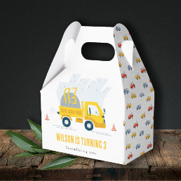 Dump Truck Construction Vehicle Kids Birthday Favor Boxes