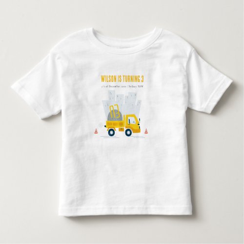 Dump Truck Construction Vehicle Kids Birthday Toddler T_shirt