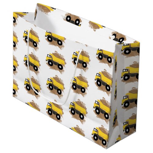 Dump Truck Construction Vehicle Mud  Large Gift Bag