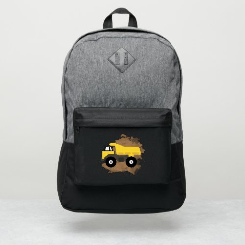 Dump Truck Construction Vehicle Mud Port Authority Backpack