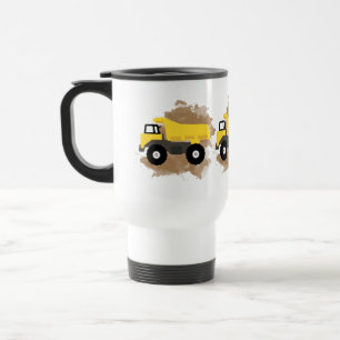 Dump Truck Construction Vehicle Mud Travel Mug