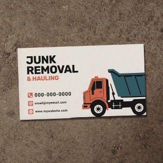 Dump Truck - Junk Removal & Hauling Business Card