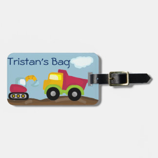 Dump Truck luggage tag personalize