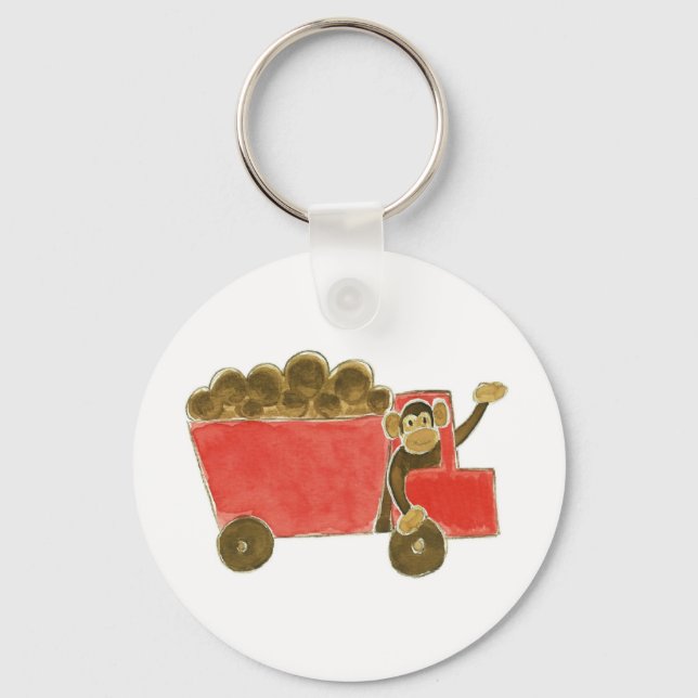 Dump Truck Monkey Keychain (Front)
