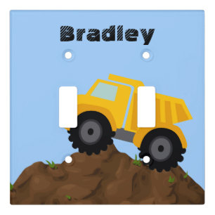 Dump Truck Personalized Light Switch Cover