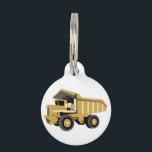 Dump Truck Pet ID Tag<br><div class="desc">Classic dump truck</div>