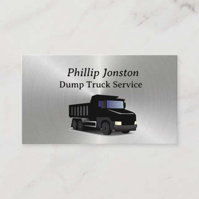 Dump Truck Service Business Card Zazzle