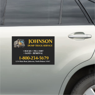 Dump Truck Service Car Magnet