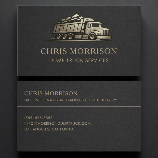 Dump Truck Service Professional Business Card (Creator Uploaded)