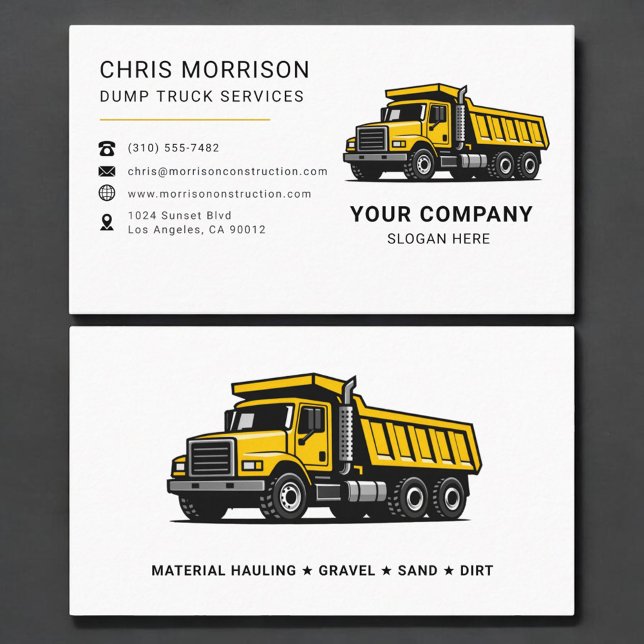 Dump Truck Services Business Card (Creator Uploaded)