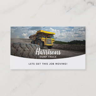 Dump Truck Slogans Business Cards