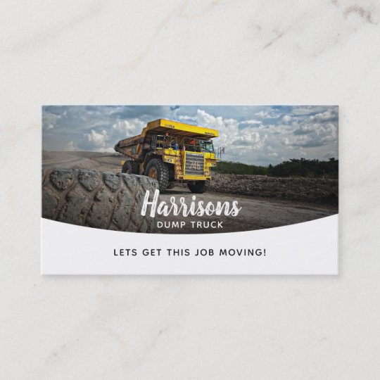 Dump Truck Slogans Business Cards