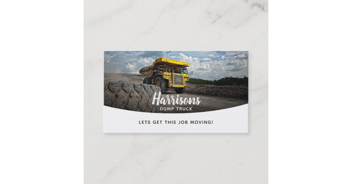 Dump Truck Slogans Business Cards Zazzle