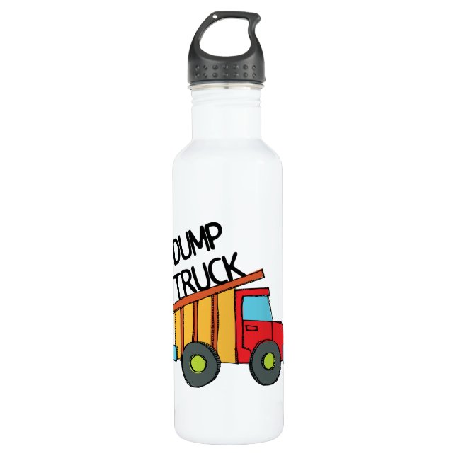 Dump Truck Stainless Steel Water Bottle (Front)