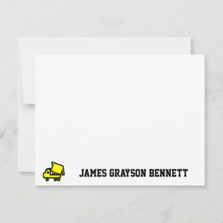 Dump Truck Thank You Note