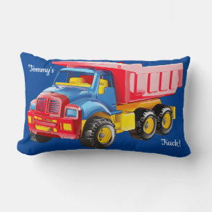 Dump Truck Toy Lumbar Pillow