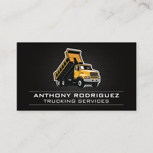 Dump Truck  Trucking Services Business Card