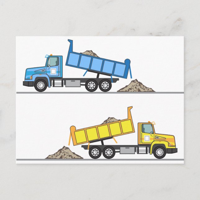 Dump Truck vector Postcard (Front)