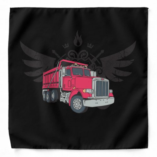 Dump Truck Wings Truck Drivers Bandana