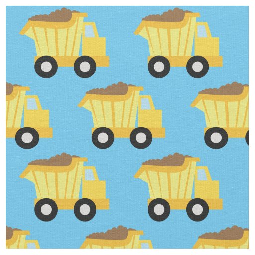 Dump Trucks Cute Boys Kids Fabric