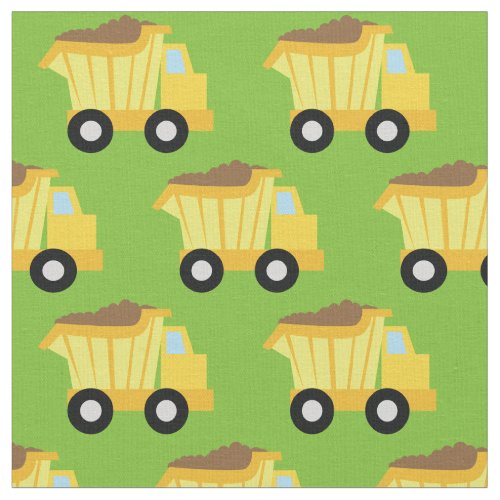 Dump Trucks Cute Boys Kids Fabric