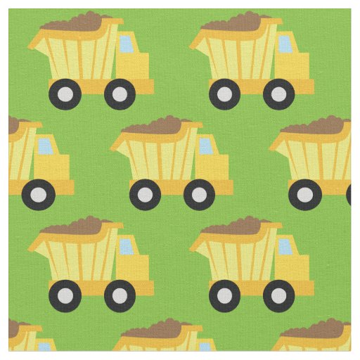 Dump Trucks Cute Boys Kids Fabric