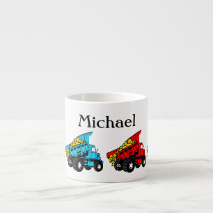 Dump trucks for kids espresso cup