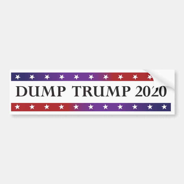 Dump Trump 2020 Bumper Sticker 