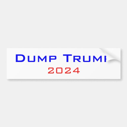 Dump Trump 2024 Bumper Sticker