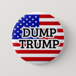 DUMP TRUMP American Flag Button
