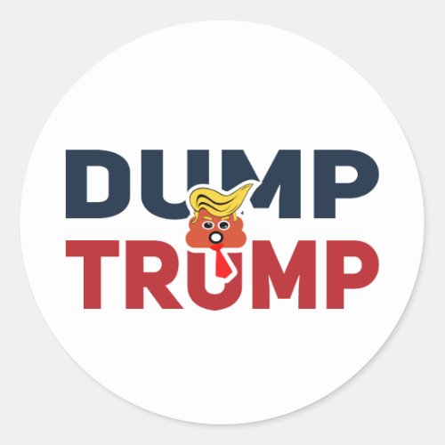 Dump Trump Anti_Trump Political Opinion Classic Round Sticker