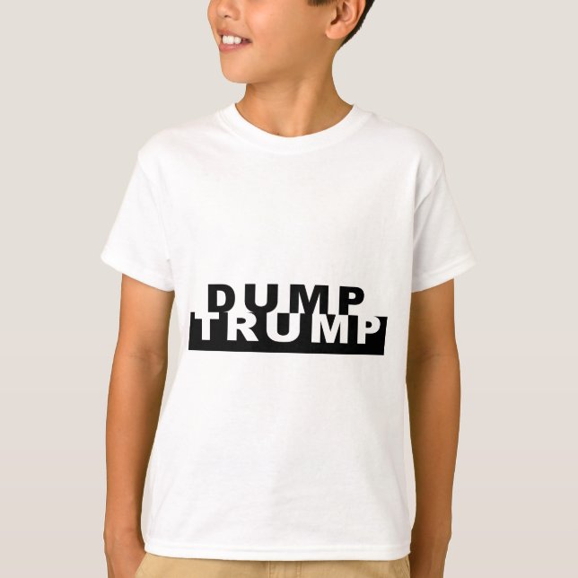 Dump Trump B&W T-Shirt (Front)