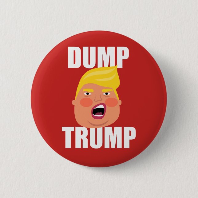 Dump Trump Badge Button Pin (Front)