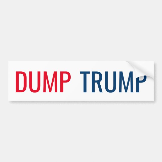 DUMP TRUMP BUMPER STICKER (Front)