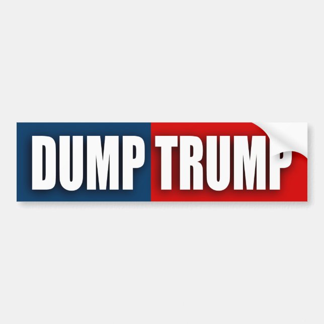 "DUMP TRUMP" BUMPER STICKER (Front)