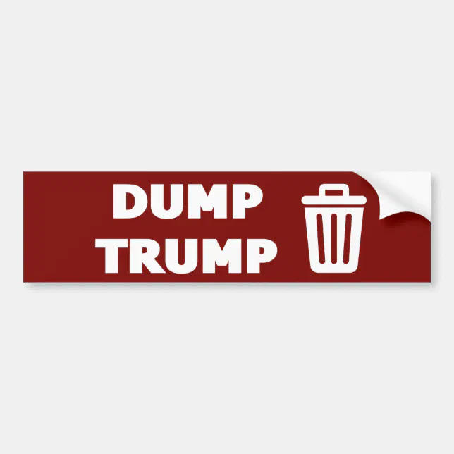Dump Trump Bumper Sticker | Zazzle