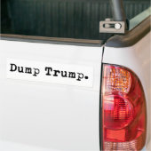 Dump Trump Bumper Sticker (On Truck)