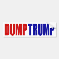 “DUMP TRUMP” BUMPER STICKER