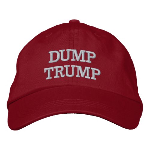 DUMP TRUMP EMBROIDERED BASEBALL CAP