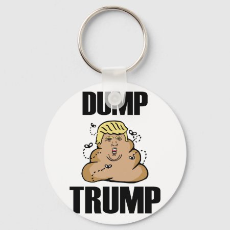 Dump Trump Funny Keychain