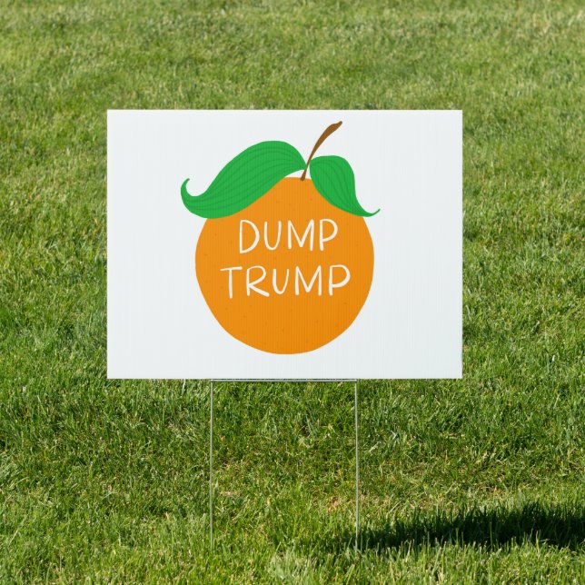 Dump Trump Orange Yard Sign (Insitu)