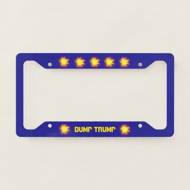 Dump Trump Political License Plate Frame (Front)