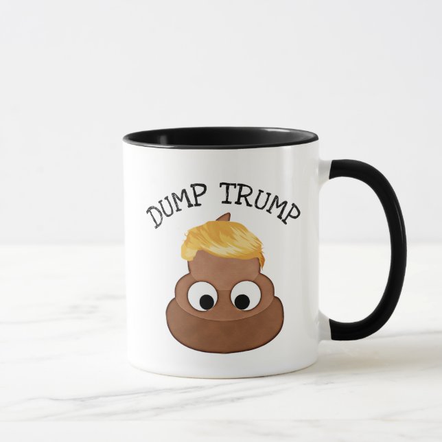Dump Trump Poop pile "anti-trump" Political Humor Mug (Right)