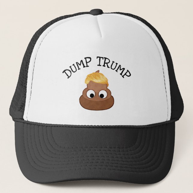 Dump Trump Poop pile "anti-trump" Political Humor Trucker Hat (Front)