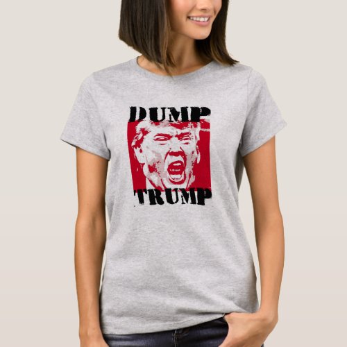 DUMP TRUMP _ RED FACED _ Anti_Trump _ T_Shirt