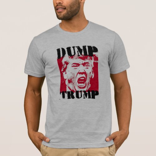 DUMP TRUMP _ RED FACED _ Anti_Trump _ T_Shirt