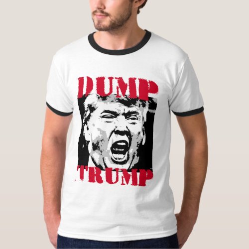 DUMP TRUMP _ RED LETTERS _ Anti_Trump _ T_Shirt